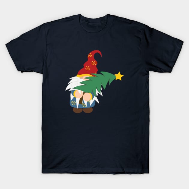 Tree Hugger Christmas Gnome T-Shirt by Shapetrix